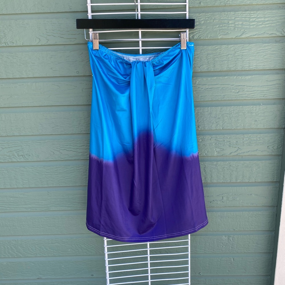 💕Vibrant blue & purple strapless top💕